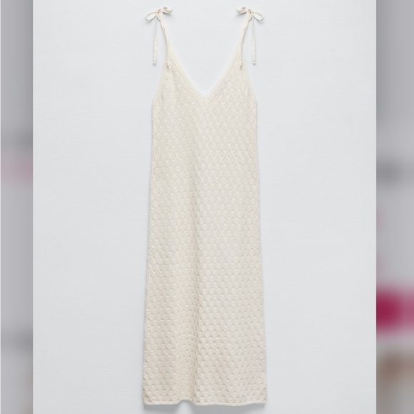 Zara Open Knit Crochet Dress - Picture 12 of 13